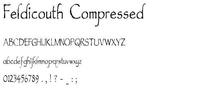 Feldicouth Compressed font